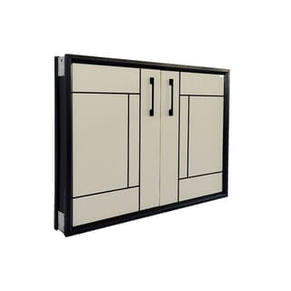 CLOSE บานซิงค์คู่ UPVC  LABARIS ขนาด  84x64 ซม. สีเบจ