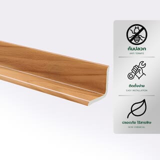 GREAT WOOD ไม้บัวเข้ามุม PVC  FCN-0302I (CH01) 30x30x2700มม. สีสัก