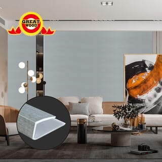 GREAT WOOD ยูคลิปPVC รุ่นGPPVC3.7-2-EB ขนาด 2.7x290x1.3 ซม. Light gray 423-23