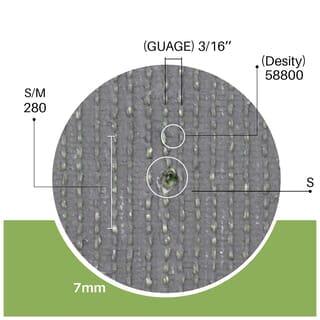 Tree’O หญ้าเทียม ขนหญ้ายาว 7มม. 1m x 4mรุ่นTurf7mm สีเขียวอ่อน