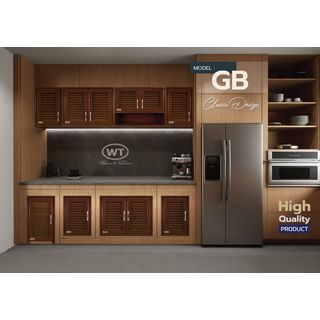 WT ตู้ลอยคู่  GB  210 สีน้ำตาล
