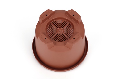 Tree  O กระถางต้นไม้ รุ่น 6PY007-GY ขนาด 27 x 27 x 18.5 ซม. (12นิ้ว) สี แดงอิฐ