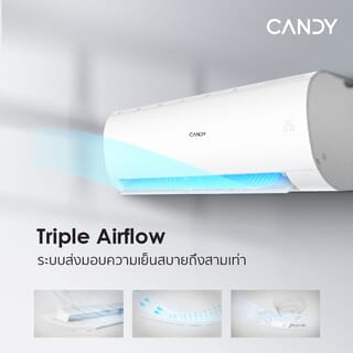 CANDY เครื่องปรับอากาศ Inverter 12,300 BTU รุ่น CE-12VPCT สีขาว