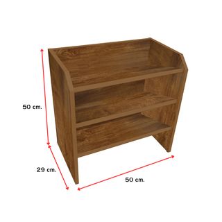 DELICATO ชั้นวางรองเท้า 3 ชั้น รุ่นFG-L-501-02 ขนาด 50x29x50ซม.สีดาร์คบราวน์