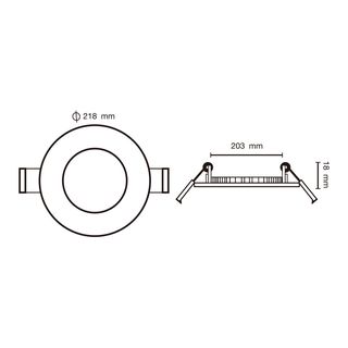 V.E.G.lighting ดาวน์ไลท์ LED แบบฝังหน้ากลม 8 นิ้ว 18W รุ่นTP-CDW-18DL-V แสงเดย์ไลท์