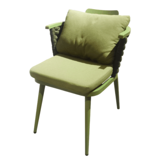 SUMMER SETเก้าอี้ outdoor อลูมิเนียม Racha ขนาด 56.5x60x70 ซม. สีเขียว