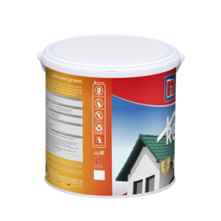 NIPPON PAINT สีน้ำอะคริลิกทาหลังคา ROOF PAINT NP-3180 ขนาด 1 กล สีแดงตะวัน