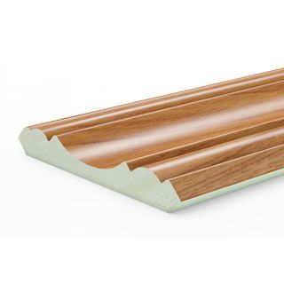 GREAT WOOD ไม้บัวบน PVC  FCR-1004A (CH01) 100x13.5x2700มม. สีสัก