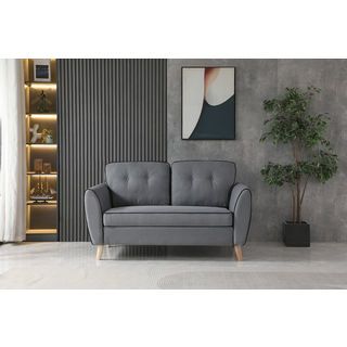 PULITO โซฟาผ้า 2 ที่นั่ง รุ่น BANIKA ขนาด 87x145x89 ซม. สีเทา 