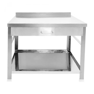 CLOSE โต๊ะวางเตาคู่สเตนเลส 84.5X56X73 ซม. MAGMA สีเงิน