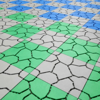 Primo แผ่นกันลื่นPVCลายหินใหญ่ (4ชิ้น/แพ๊ค) รุ่น Mountain BYF001-GN ขนาด 30×30 ซม. สีเขียว