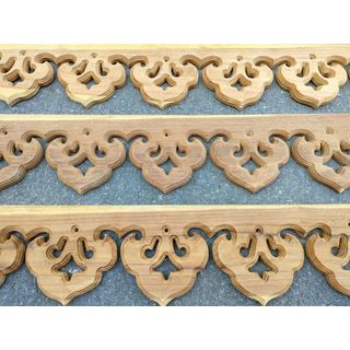 เชิงชายไม้สักลายการบิน 5นิ้วx 100 ซม.