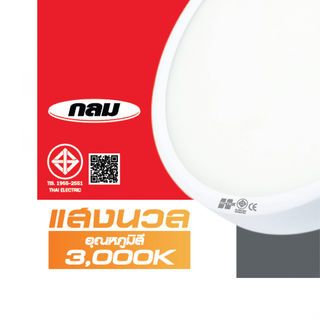 HI-TEK โคมดาวน์ไลท์ LED แบบติดลอยหน้ากลม 6นิ้ว 12W รุ่น ECO SERIES  แสงวอร์มไวท์