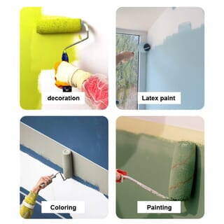 MW ลูกกลิ้งทาสีพร้อมด้าม (Eco) 7นิ้ว รุ่น TS1116 สีขาว-แถบฟ้า