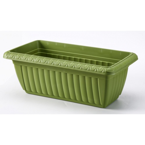 Tree‘O กระถางต้นไม้ทรงสี่เหลี่ยมผืนผ้า รุ่น6PY026-GN ขนาด20x37x15ซม.(8นิ้ว) สีเขียว