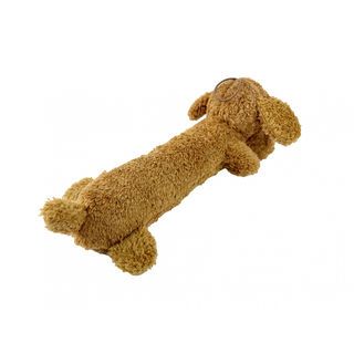 DUDUPETS ของเล่นสัตว์เลี้ยงตุ๊กตาสุนัขแบบผ้ามีเสียง รุ่นMELLOW ขนาด13x37x13 ซม. สีน้ำตาล