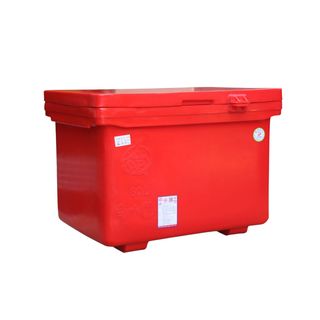 S&P ถังแช่ ขาสูง บานพับมือจับ 80 ลิตร สีแดง