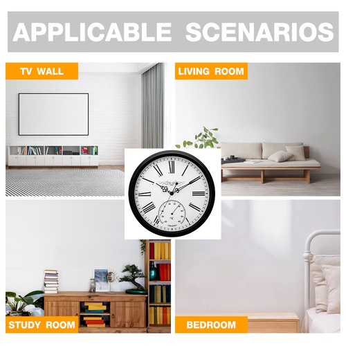 COZY นาฬิกาแขวนผนัง รุ่น LOGAN ขนาด 33.4x33.4x6.7 ซม. สีดำ