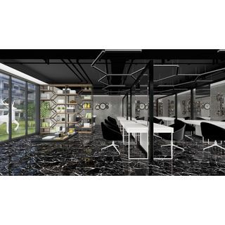 Marbella 60x60 กระเบื้องเซรามิคปูพื้น รุ่น องลี่แบล็ค TSJ20045 (4P).A (Gloss) Random