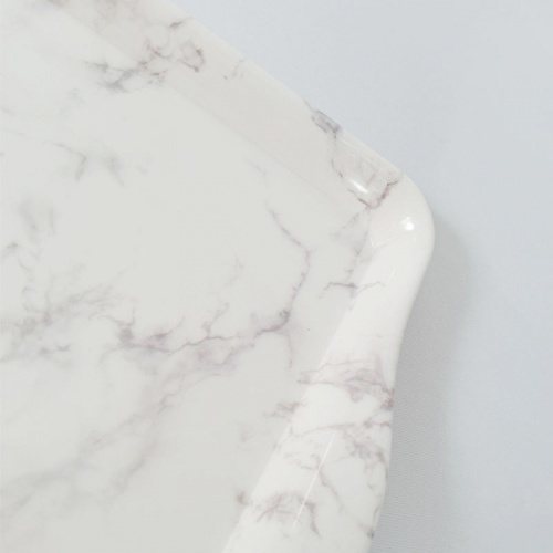 NIBIRU ถาดเสิร์ฟเมลามีนทรงเหลี่ยม 15.5 นิ้ว (มอก.) JINNY สีขาว