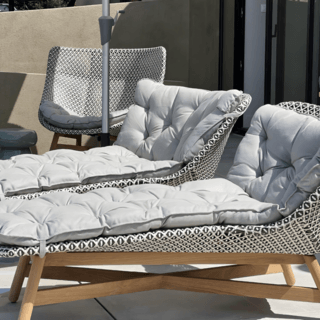 SUMMER SETเตียงริมสระ  MOOK ขนาด 159x106x80 ซม. สีเทาอ่อน