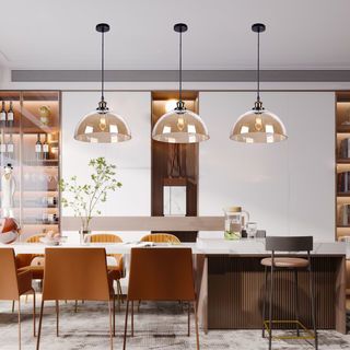 EILON โคมไฟห้อยกระจก ทรงสามเหลี่ยม สไตล์ Loft รุ่น GYFDD-7514 สีใส