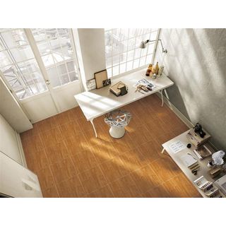 Marbella กระเบื้องเซรามิคปูพื้น 16x16 นิ้ว รุ่น วูดบราว CH1106 Gloss (12P)