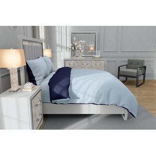 TRUFFLE ชุดเครื่องนอนพร้อมผ้านวม 6 ชิ้น รุ่น Hoshi-01 ขนาด 6 ฟุต สีน้ำเงิน-ฟ้าอ่อน