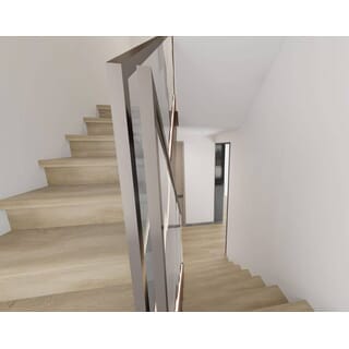 จมูกชานพักบันได SPC Click lock 114x1220x4+1mm IXPE  items No. 6588 สีไม้สักอ่อน