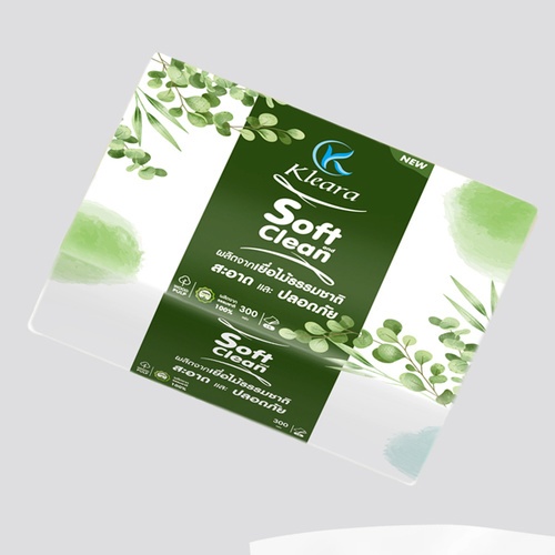 KLEARA กระดาษเช็ดหน้า 3 ชั้น FY0193 ขนาด 9x26x16 cm. 300 แผ่น (แพ็ค 6)