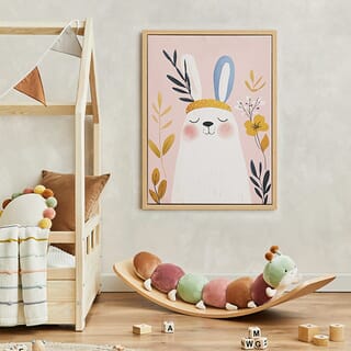 COZY ภาพพิมพ์แคนวาสพร้อมกรอบรูป รุ่น Dream-03 ขนาด 30x40 ซม. รูปกระต่าย