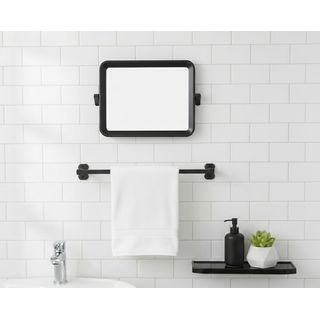 TIGER กระจกชุด 3 ชิ้น ทรงเหลี่ยม รุ่น EMS 01 สีดำ