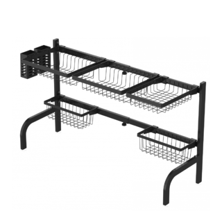 CLOSE ชั้นคว่ำจานคร่อมซิงค์ปรับระดับได้ ขนาด 93 ซม. CASPER สีดำ