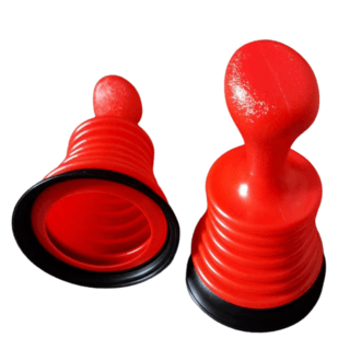 ICLEAN ปั๊มอ่างล้างหน้า PVC รุ่น M8019 ขนาด 11x11x18 ซม. สีแดง