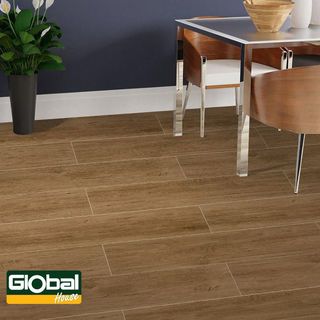 Marbella กระเบื้องเซรามิคปูพื้น 15x90 ซม. DGD915617 สีไม้วอลนัท Satin (8P) 1.08 ตร.ม./กล่อง