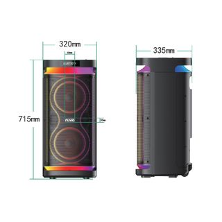 NUVIO ลำโพงปาร์ตี้ตั้งพื้น พร้อมไมค์โครโฟน ขนาด 8 นิ้ว รุ่น TF-G366 สีดำ