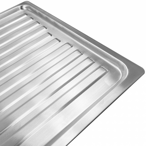 CLOSE อ่างล้างจานขอบฝัง 2 หลุมมีที่พัก SUS304 120x50x22 ซม. ST2-12050