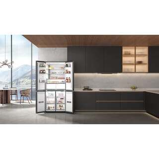 TCL ตู้เย็น 4 ประตู Free built-in 18.4 คิว RT52GCCDE  สี Glacier Blue Glass