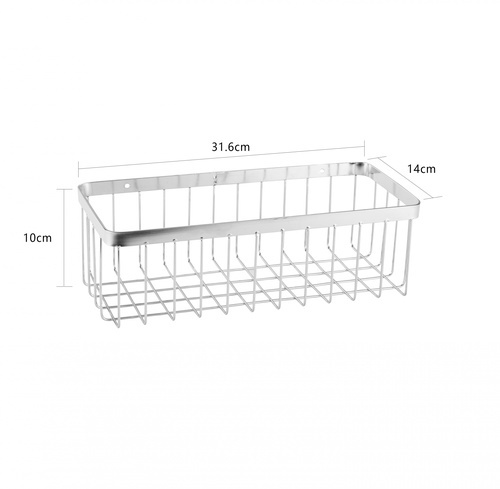 Iris  ตะแกรงชั้นวางของอเนกประสงค์สแตนเลส รุ่น เวนิส PQS-TQ-207 ขนาด 31x14x10 ซม.