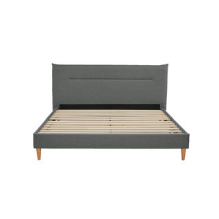 TRUFFLE เตียงนอนหัวเบาะ รุ่น VANNES-DG ขนาด 180x200 ซม.(6ฟุต) สีเทาเข้ม