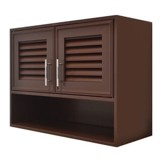 WT ตู้ลอย+ชั้นวางของ GB สีน้ำตาล