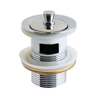 Iris สะดืออ่างล้างหน้าแบบดึงล็อค มีรูน้ำล้น รุ่น DLZ-CH สีโครม