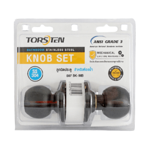 TORSTEN ลูกบิดห้องน้ำ สเตนเลส-304 รุ่น TTJ587-K304-MB สีดำ