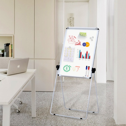 Smith กระดานฟลิปชาร์ท พับเก็บได้ รุ่น XMS-FCU6090 ขนาด 60xx90x160 ซม. สีขาว