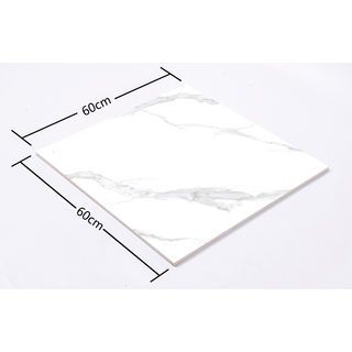 Marbella กระเบื้องเซรามิคปูพื้น 60x60 ซม. รุ่น ยูเรนัส ไวท์   ND66197  ผิวกึ่งเงากึ่งด้าน  random  (4P)