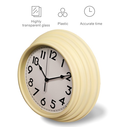 COZY นาฬิกาแขวนผนัง รุ่น VIDA-CM ขนาด 35.7x35.7x5.0 ซม. สีครีม