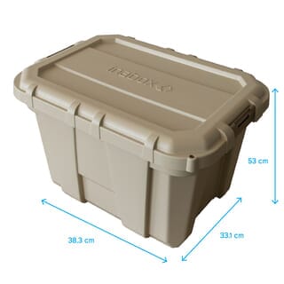 INABOX กล่องเก็บของ Heavy Armour N80209BG-38L ขนาด 38.3x33.1x53 cm. สีเบจ