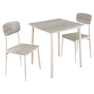 DELICATO ชุดโต๊ะอาหาร 2 ที่นั่ง รุ่น HAMO โต๊ะ : 70x70x76.5 ซม. เก้าอี้ : 41x45.5x84.5 ซม. สีไม้ธรรมชาติ