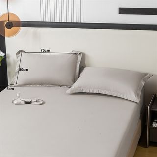 Truffle ปลอกหมอน 1 ชิ้น รุ่น Rina-02 ขนาด 50x75+5ซม. สีเทา