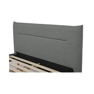 TRUFFLE เตียงนอนหัวเบาะ รุ่น VANNES-DG ขนาด 180x200 ซม.(6ฟุต) สีเทาเข้ม